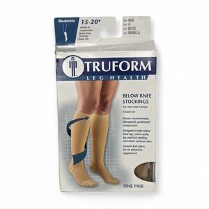 Truform Compression Stockings Beige Size A 15-20 mmHg‎ Below Knee Closed Toe